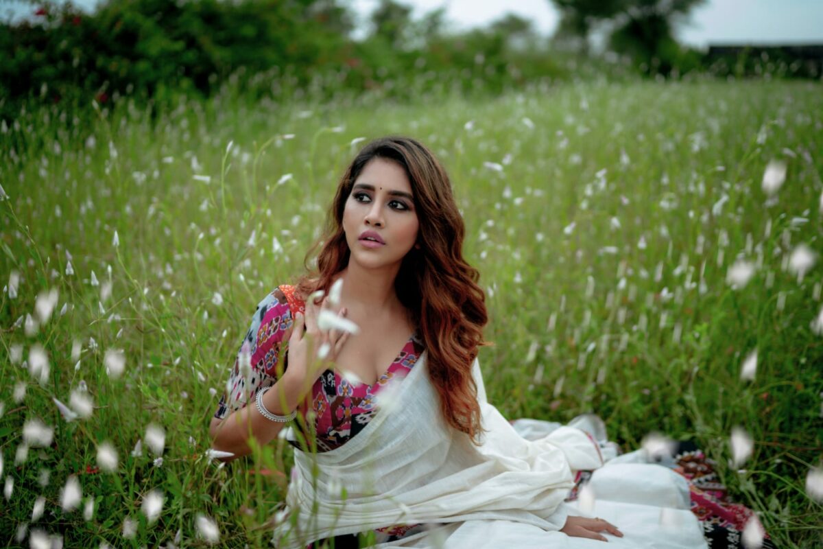 Pic Talk: Nabha tops the glam game in a white saree - TeluguBulletin.com